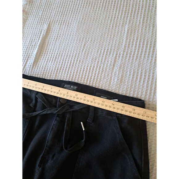 Judy Blue Womens Jeans Black Size 15 32 Jogger Stretch Drawstring High Rise - Picture 8 of 10